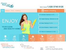 Tablet Screenshot of cleanermaidavale.com